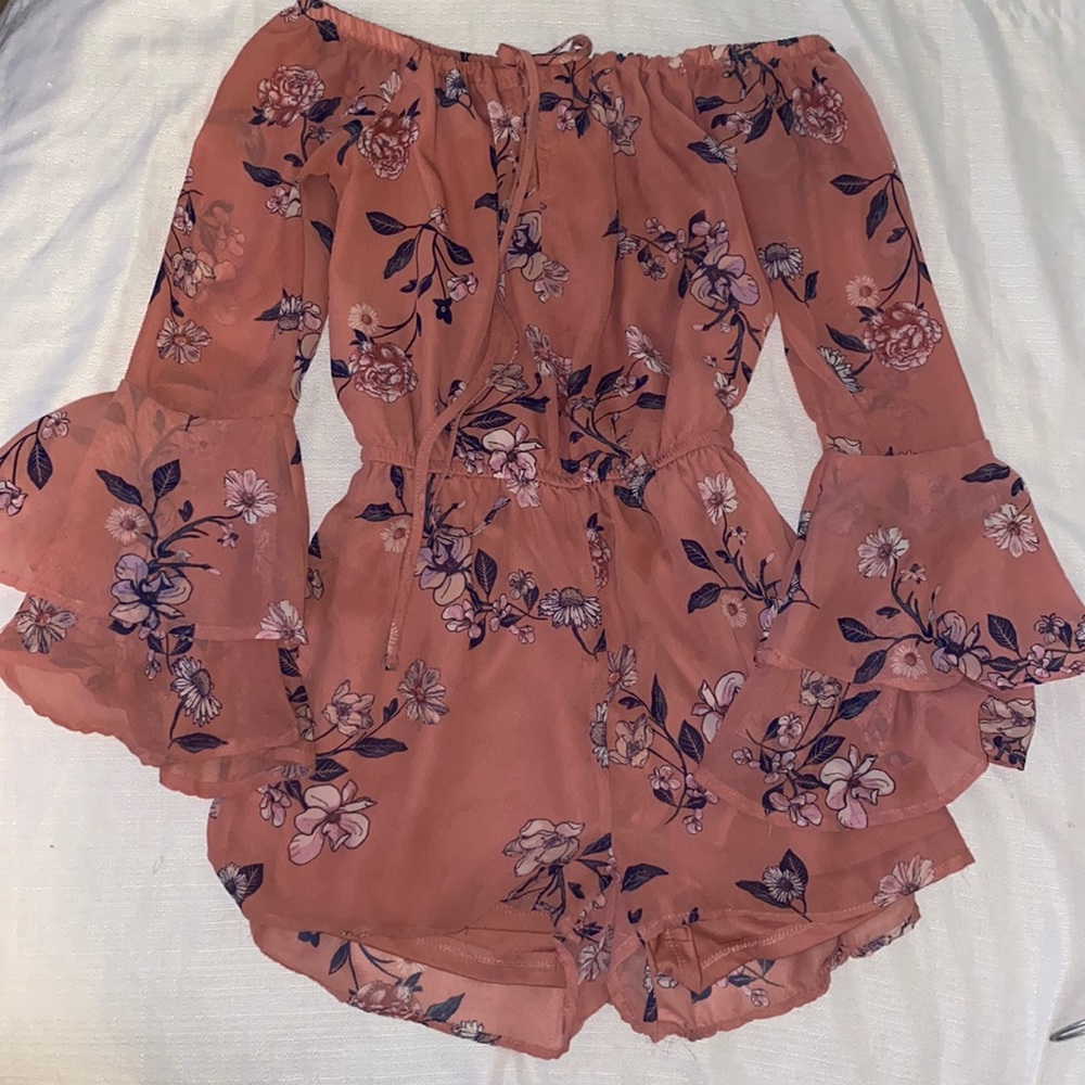 Rue21 floral pink romper